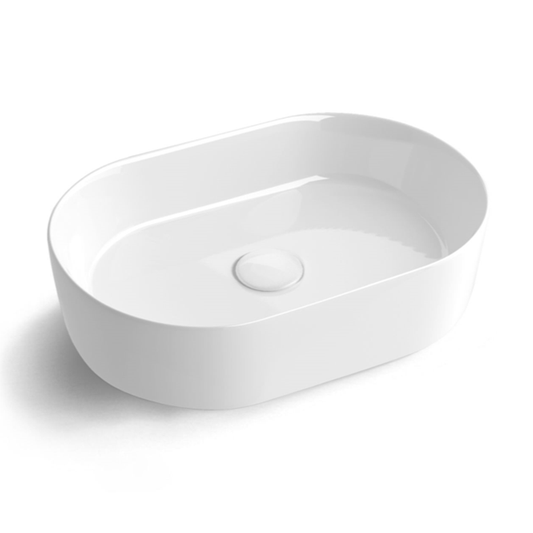 Otti Quay Oval Gloss White Basin 500x340x120mm