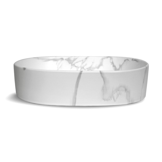 Otti Quay Oval Matte Carrara Basin 500x340x120mm