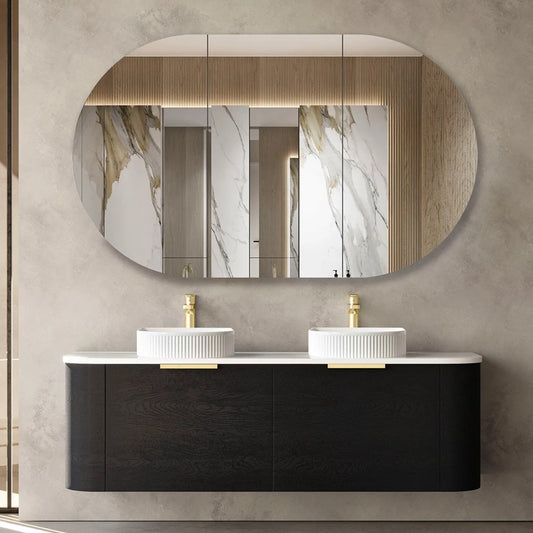 Otti Bondi Black Oak Curve Vanity 1500x460