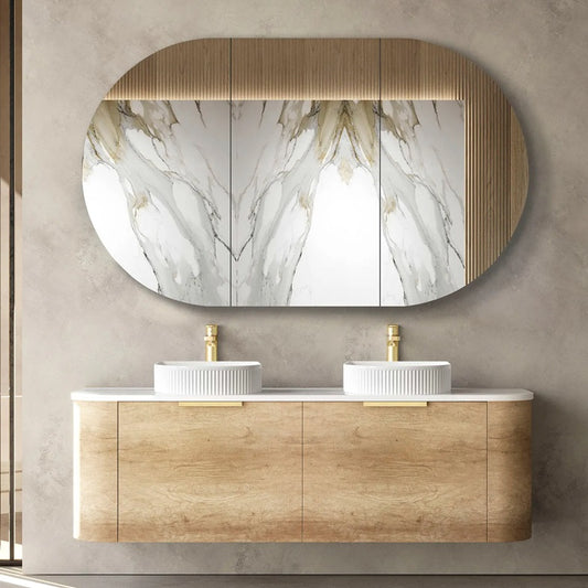 Otti Bondi Natural Oak Curve Vanity 1500x460