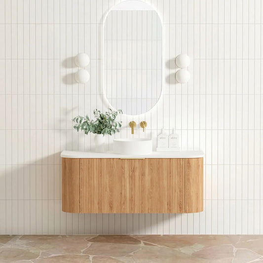 Otti Bondi Woodland Oak Fluted Curve Vanity 1200x460