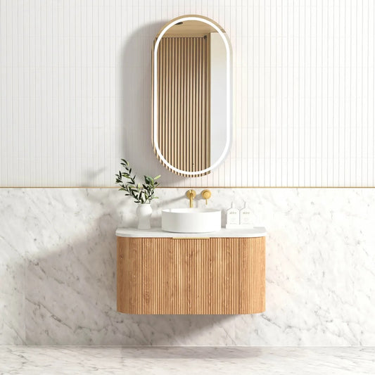 Otti Bondi Woodland Oak Fluted Curve Vanity 900x460