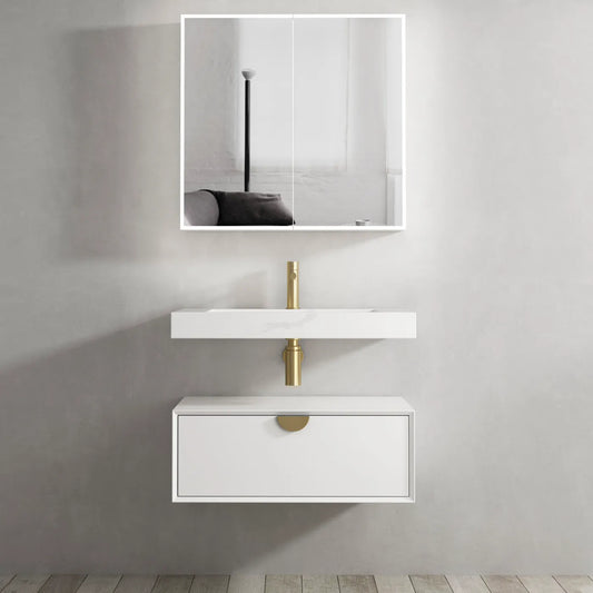 Otti Moonlight White Wall Hung Cabinet 750x460mm