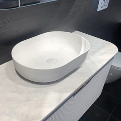 Otti Portofino Solid Surface Matte White Basin 500X345X135mm