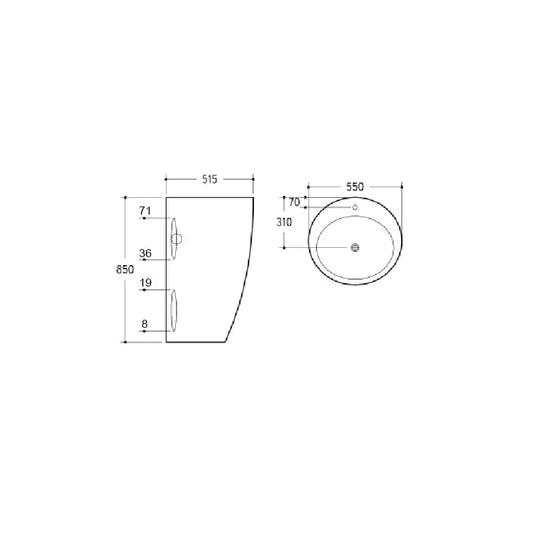 Pedestal Basin Oval