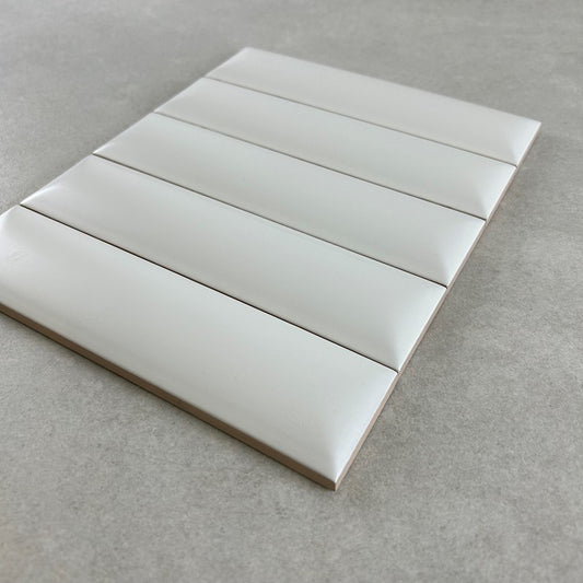 Demi Bianco Bianco White Satin Dune Subway Tile 50x200