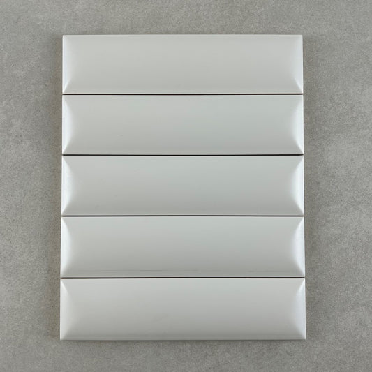 Demi Bianco Bianco White Satin Dune Subway Tile 50x200