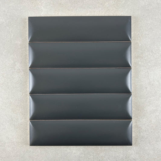 Demi Bianco Iron Grey Satin Dune Subway Tile 50x200