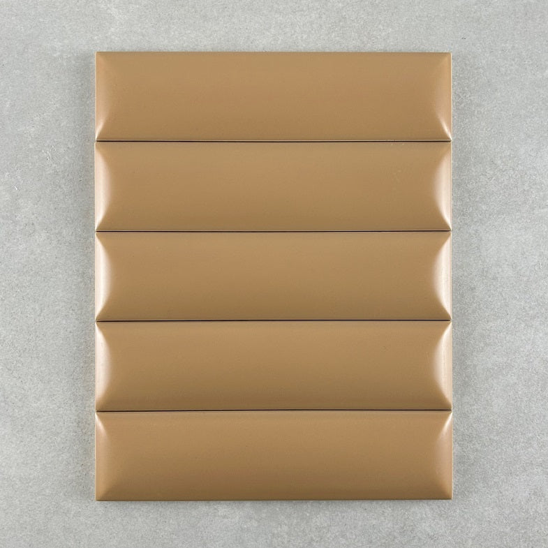 Demi Bianco Terracotta Clay Satin Dune Subway Tile 50x200