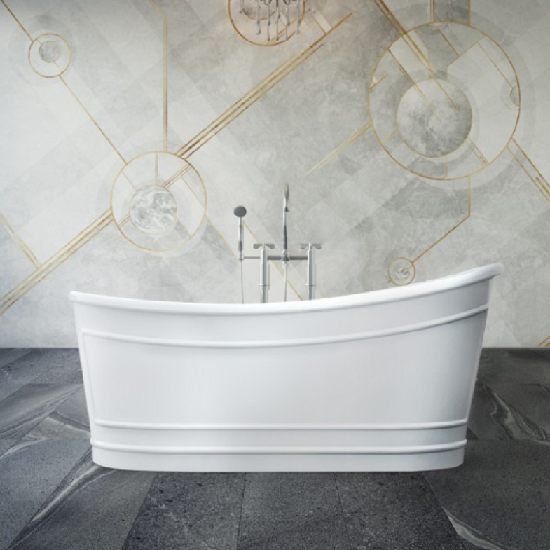 Belbagno Ritz Freestanding Bathtub White Matte
