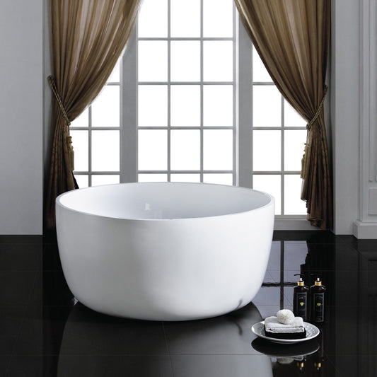 Ronda Round Freestanding Bathtub Gloss White 1350mm