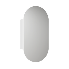 Monaco Matte White Frameless Sculpted Shaving Cabinet