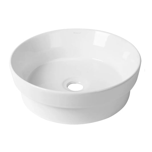 Semi Inset Round Gloss White Basin 355X355X120mm