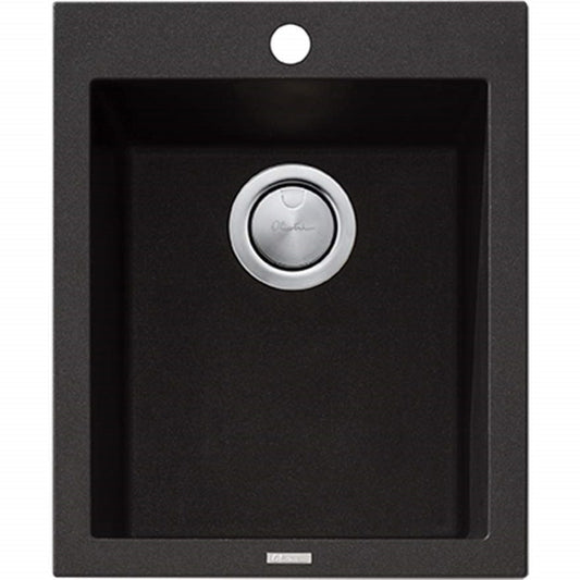 Oliveri Santorini Black Standard Bowl Topmount Sink