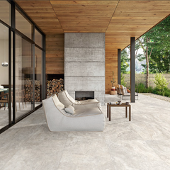 Travertine Bianco Tech Grip Tile 600x600