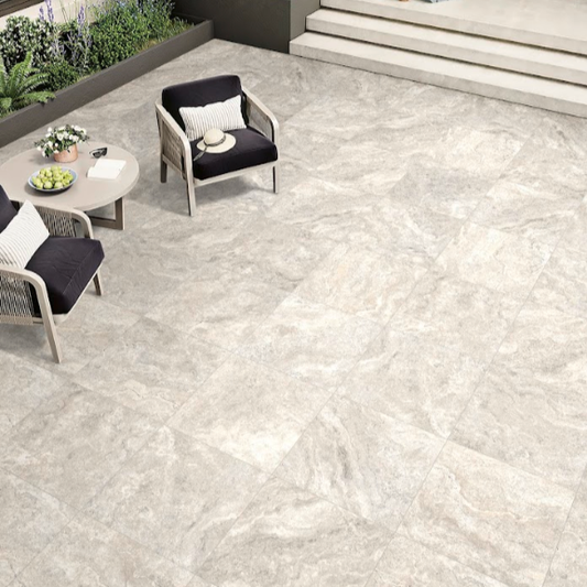 Travertine Bianco Tech Grip Tile 600x1200