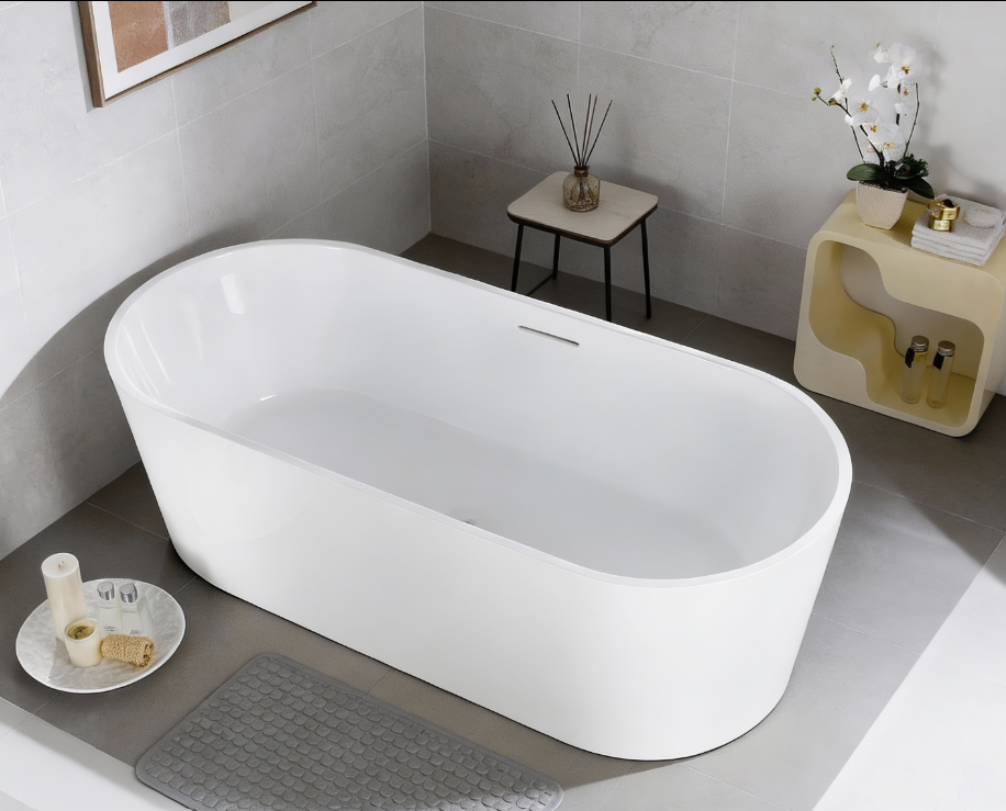 Aurelia Acrylic Free Standing Bath With Overflow
