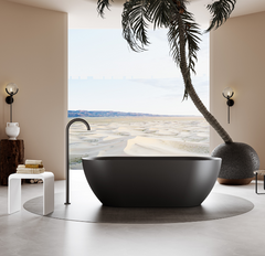 Ellie Slim Acrylic Free Standing With Overflow Bath