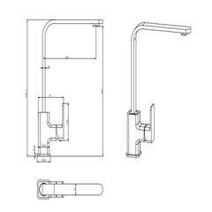 Nova Sink Mixer Brushed Nickel