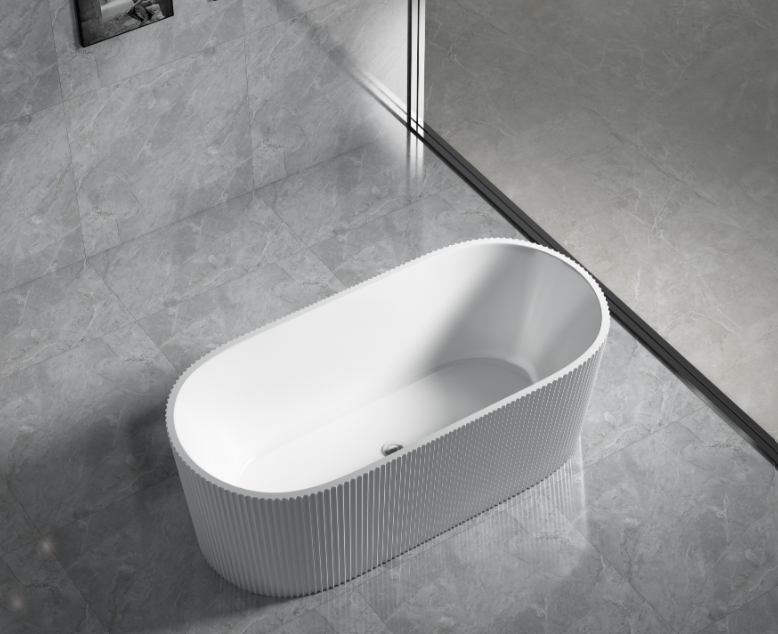 Aurelia Fluted Acrylic Free Standing Bath