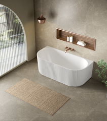 Brielle Fluted Skirt Back to Wall Bath