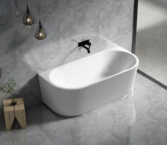 Brielle Fluted Skirt Back to Wall Bath