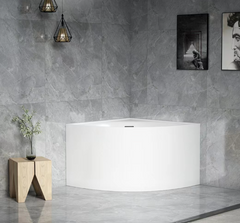 Bria Corner Mini Acrylic Skirt Bath with Overflow