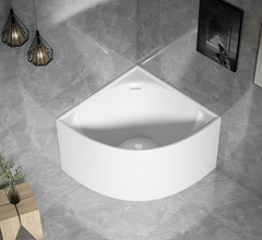Bria Corner Mini Acrylic Skirt Bath with Overflow