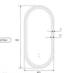 Monaco LED Mirror with Brushed Bronze Frame