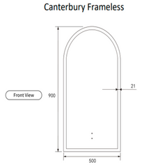 Florence LED Mirror with Brushed Bronze Frame