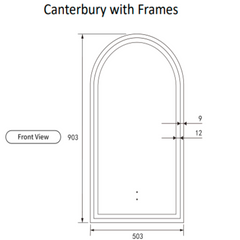 Florence LED Mirror with Brushed Bronze Frame