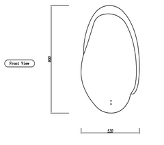 Carlisle LED Mirror 530mm with Matte Grey Frame