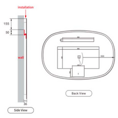 Beaumont Horizontal 1400mm Frameless LED Mirror