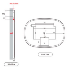Beaumont Horizontal 1100mm Frameless LED Mirror