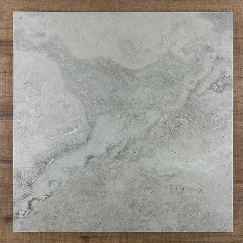 Sicily Light Grey Matt Tile 600x600