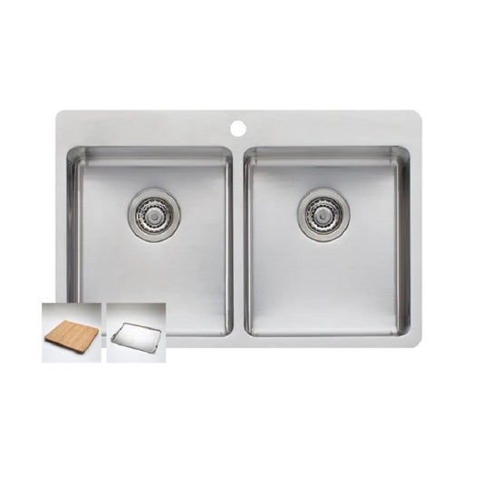 Oliveri Sonetto Double Bowl Topmount Sink