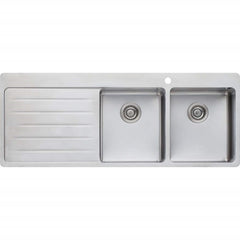 Oliveri Sonetto Double Bowl Topmount Sink with Drainer