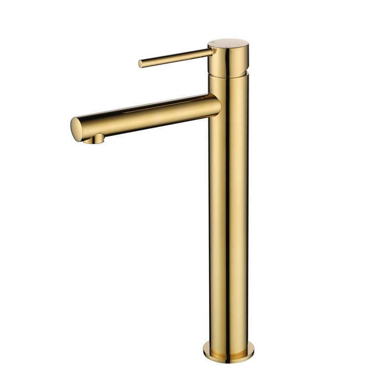 Essence High Basin Mixer Tap Polished Brass