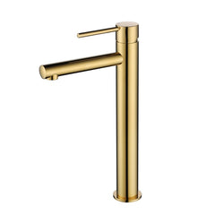 Essence High Basin Mixer Tap Polished Brass