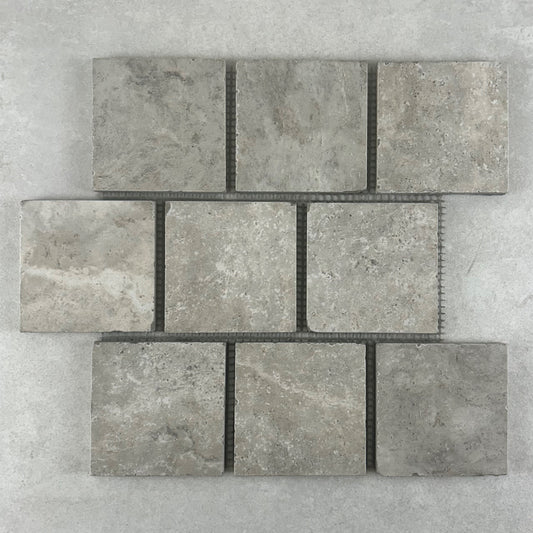 Travertine Pearl Tech Grip Tumbled Cobble 307x307mm