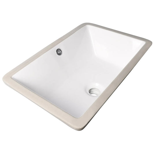 Undermount Square Gloss White Basin 530X340X170mm