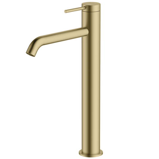 Oliveri Venice Curved Tower Basin Mixer Classic Gold