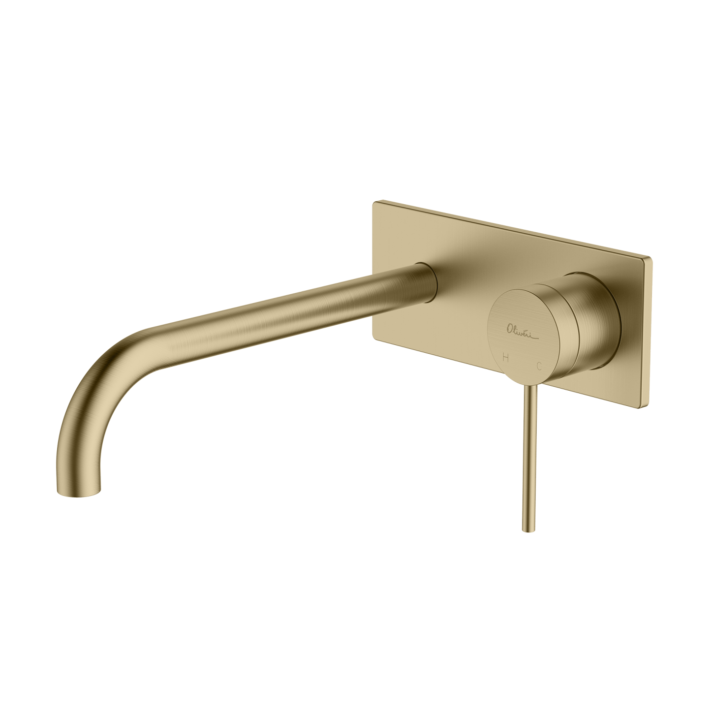 Oliveri Venice Curved Wall Mixer Set Classic Gold