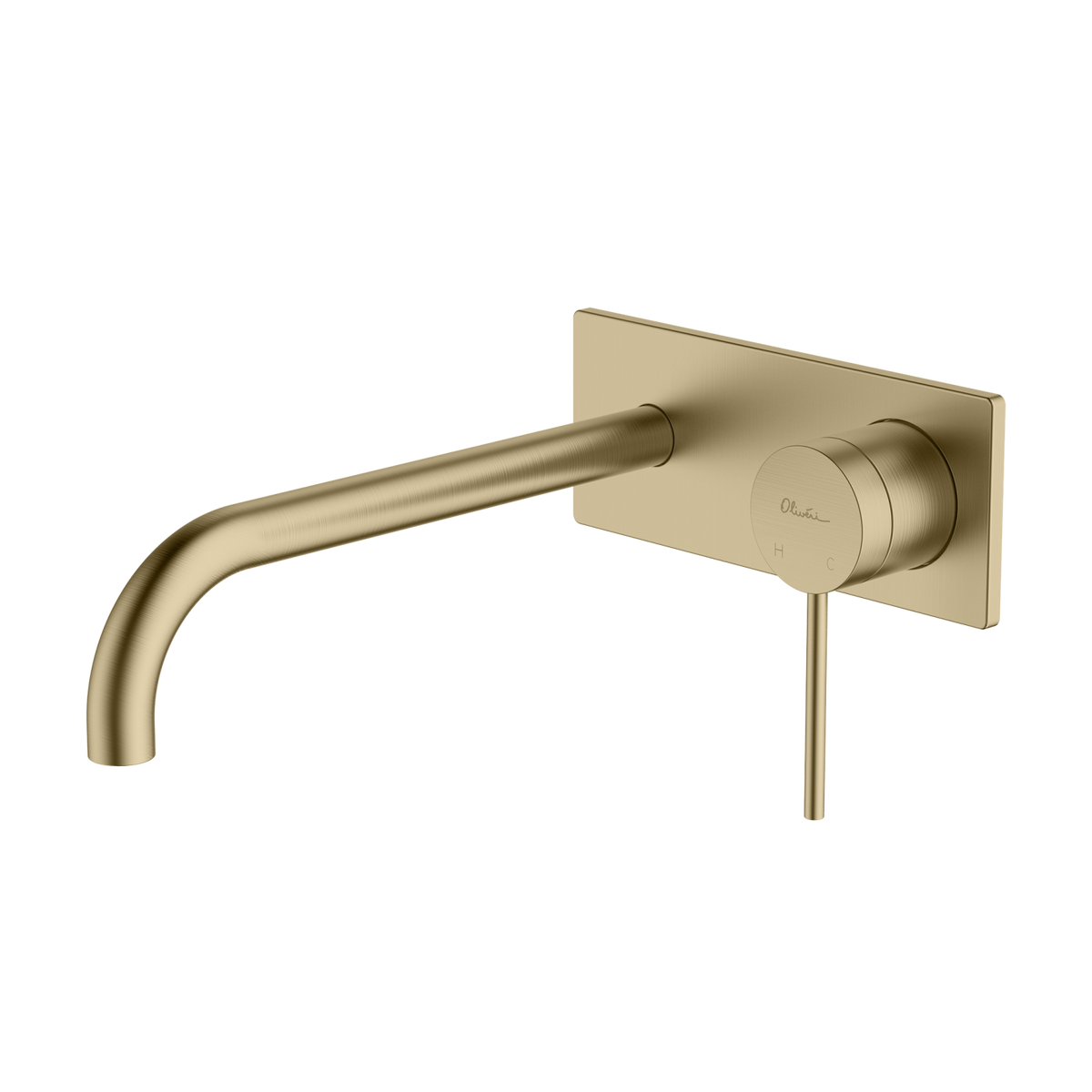 Oliveri Venice Curved Wall Mixer Set Classic Gold