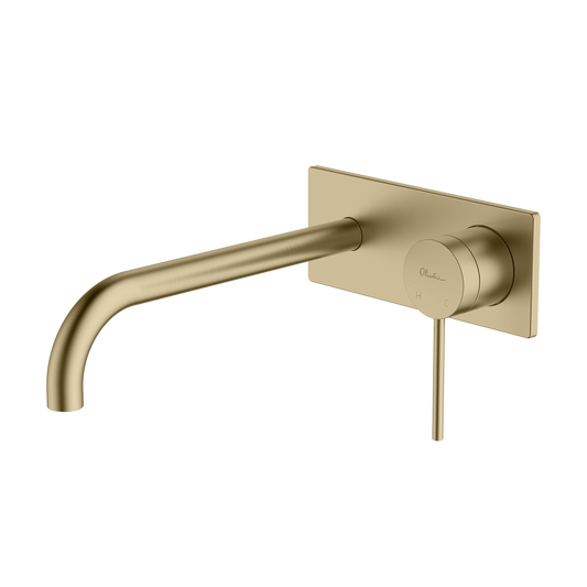 Oliveri Venice Curved Wall Mixer Set Classic Gold