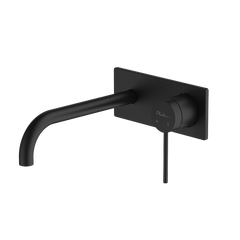 Oliveri Venice Curved Wall Mixer Set Matte Black