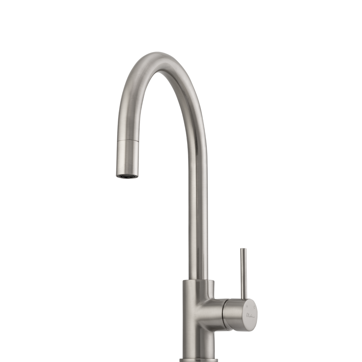 Oliveri Venice Goose Neck Pull Out Mixer Brushed Nickel