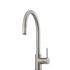 Oliveri Venice Goose Neck Pull Out Mixer Brushed Nickel