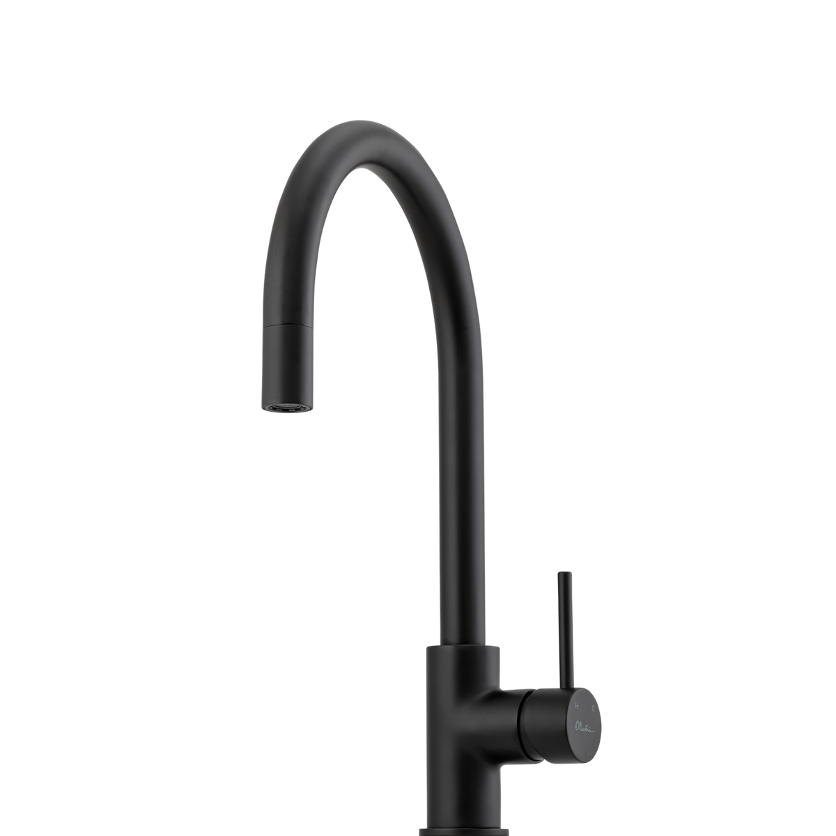 Oliveri Venice Goose Neck Pull Out Mixer Matte Black