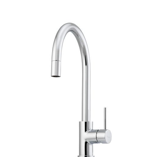 Oliveri Venice Goose Neck Pull Out Mixer Chrome